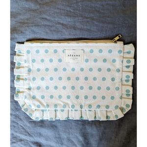 Sezane Polka Dot Pouch with Zipper